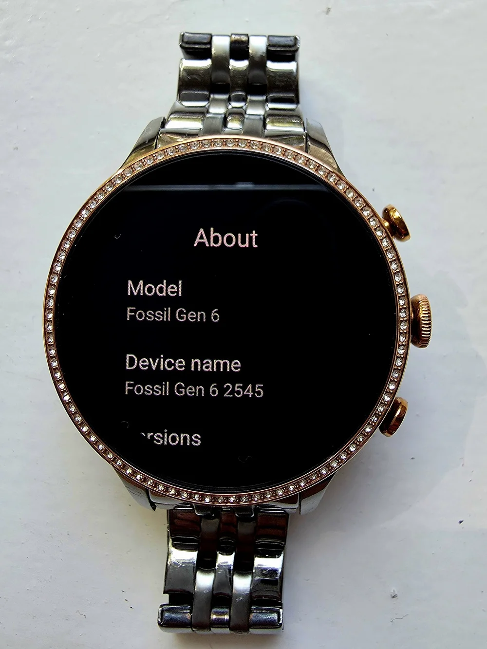 Fossil Women's Stainless Steel Smartwatch with Crystal Bezel